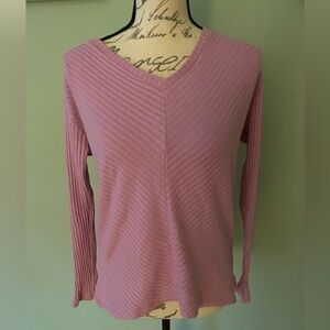 Women’s Gap Longsleeve Purple Ribbed Top Size Small